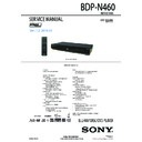 Sony BDP-N460 Service Manual