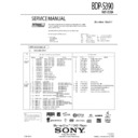 Sony BDP-S390 Service Manual