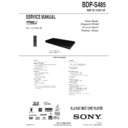 Sony BDP-S485 Service Manual