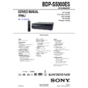 Sony BDP-S5000ES Service Manual