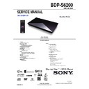 Sony BDP-S6200 Service Manual