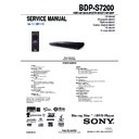 Sony BDP-S7200 Service Manual