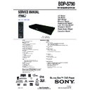 Sony BDP-S790 Service Manual