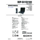 Sony BDP-SX1, BDP-SX1000 Service Manual
