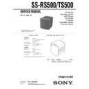 Sony DAV-C700, DAV-S500, SS-RS500, SS-TS500 Service Manual
