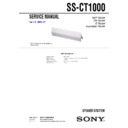 Sony DAV-DS1000, SS-CT1000 Service Manual
