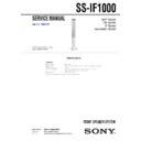 Sony DAV-DS1000, SS-IF1000 Service Manual