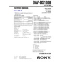 Sony DAV-DS1000 Service Manual
