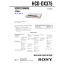 dav-dx375, hcd-dx375 service manual