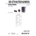 Sony DAV-DZ111, SS-CT31A, SS-TS31A Service Manual