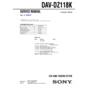 Sony DAV-DZ118K Service Manual