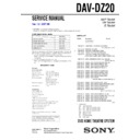 Sony DAV-DZ20 Service Manual