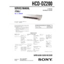 Sony DAV-DZ200, HCD-DZ200 Service Manual