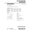 Sony DAV-DZ275M, DAV-DZ570M, DAV-DZ665K, DAV-DZ670M Service Manual