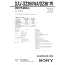 Sony DAV-DZ360WA, DAV-DZ361W Service Manual