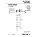 Sony DAV-DZ520K, DAV-DZ620K, SS-CT51, SS-TS51, SS-WS51, SS-WS52 Service Manual