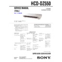 Sony DAV-DZ550, HCD-DZ550 Service Manual