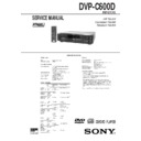 Sony DVP-C600D Service Manual