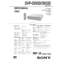 Sony DVP-C650D, DVP-C653D Service Manual