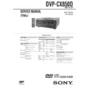 Sony DVP-CX850D (serv.man2) Service Manual