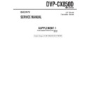 Sony DVP-CX850D (serv.man3) Service Manual