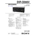 Sony DVP-CX995V Service Manual