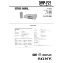 Sony DVP-F21 Service Manual