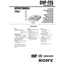 dvp-f25 service manual