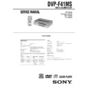 dvp-f41ms service manual
