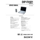 Sony DVP-FX1021 Service Manual