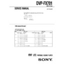 Sony DVP-FX701 Service Manual
