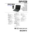 Sony DVP-FX720 Service Manual