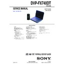 Sony DVP-FX740DT Service Manual