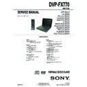 Sony DVP-FX770 Service Manual