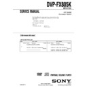 Sony DVP-FX805K, DVP-FX810, DVP-FX810BP Service Manual