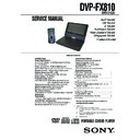 Sony DVP-FX810 (serv.man2) Service Manual