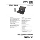 Sony DVP-FX815 (serv.man2) Service Manual