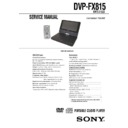 Sony DVP-FX815 Service Manual