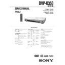 Sony DVP-K350 Service Manual