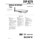 Sony DVP-K370 Service Manual
