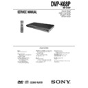 Sony DVP-K68P Service Manual