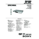 Sony DVP-K85P, DVP-K86P Service Manual