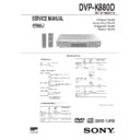 Sony DVP-K880D Service Manual