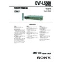 Sony DVP-LS500 Service Manual
