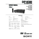 Sony DVP-NC600 Service Manual