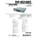 Sony DVP-NS3100ES Service Manual