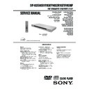 Sony DVP-NS355, DVP-NS501P, DVP-NS507P, DVP-NS525P, DVP-NS575P, DVP-NS585P Service Manual