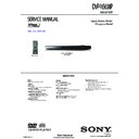 Sony DVP-NS638P Service Manual
