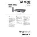 Sony DVP-NS715P Service Manual