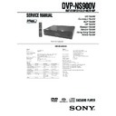 Sony DVP-NS900V Service Manual